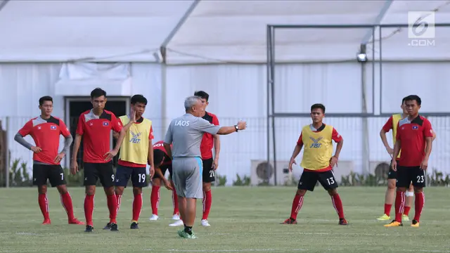 Tantang Indonesia, Timnas Laos Gelar Latihan Terbuka