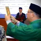 Sekjen Kemnaker Anwar Sanusi melantik dan mengambil sumpah Pejabat Fungsional di lingkungan Kementerian Ketenagakerjaan, bertempat di Ruang Tridharma Kemnaker Jakarta, Rabu (13/9/2023).