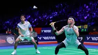 Ganda putra Indonesia Muhammad Rian Ardianto/Rahmat Hidayat terhenti di perempat final Denmark Open 2025. Rian/Rahmat dihentikan Satwiksairaj Rankireddy/Chirag Shetty dari India&nbsp;di Jyske Bank Arena, Jumat (17/10).&nbsp;(foto: PBSI)