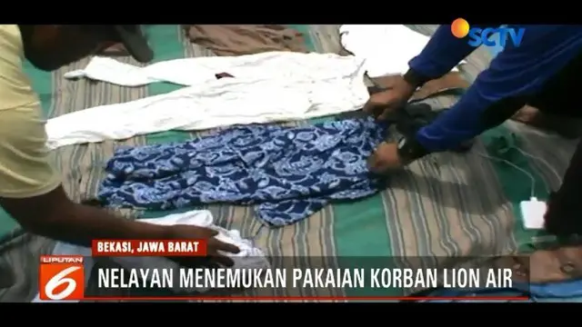 Nelayan di Bekasi Temukan Pakaian Korban dan Serpihan Pesawat Lion Air JT 610