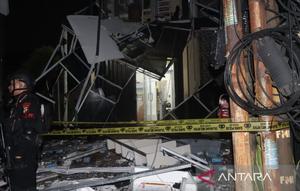 Lokasi Ledakan Gedung Farmasi di Tangsel. Humas Polres Tangerang Selatan