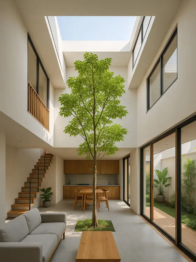 Gambar Rumah Sederhana dengan Langit-langit Terbuka