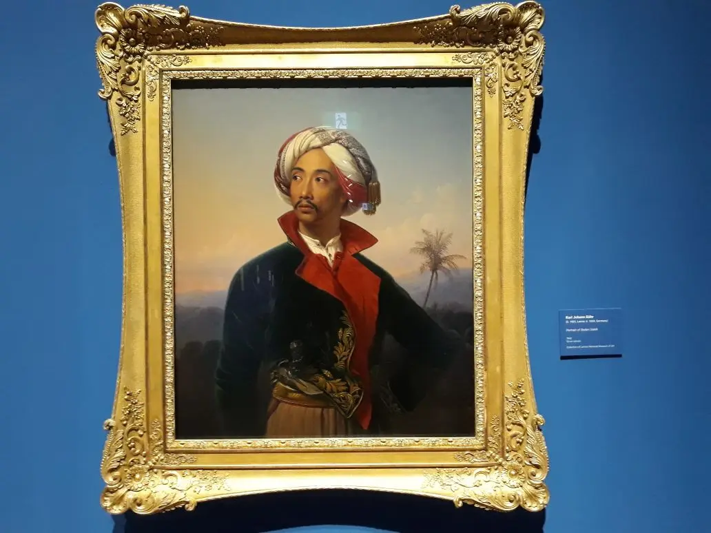 Potret Raden Saleh karya Karl Johan Bahr di pamerkan di National Gallery Singapore