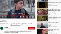 Salah satu pendiri YouTube mengomentari kebijakan menghilangkan jumlah dislike lewat video pertama yang diunggah di platform itu (Tangkapan layar YouTube)