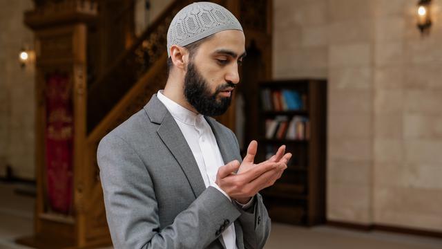 Ilustrasi muslim, berdoa