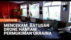 Serangan semalam menghantam berbagai wilayah Kyiv dan memicu kebakaran di sejumlah bangunan hunian, sebuah taman kanak-kanak, serta sebuah stasiun pengisian gas.