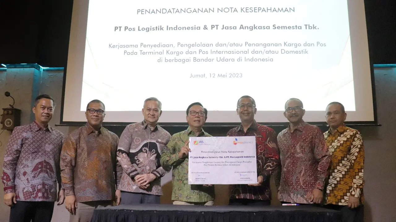 PT Pos Logistik Indonesia dan PT Jasa Angkasa Semesta (JAS Airport Services) menjalin kemitraan strategis