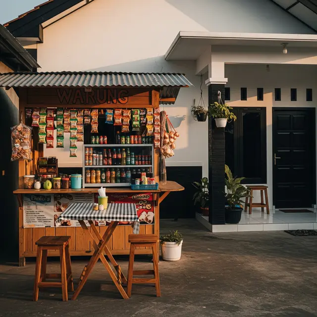 9 Desain Warung Outdoor di Halaman Depan Rumah, Estetis dan Menguntungkan