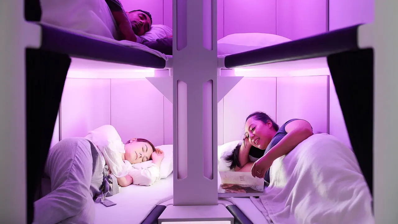 Konsep Skynest Air New Zealand akan debut pada September 2024.
