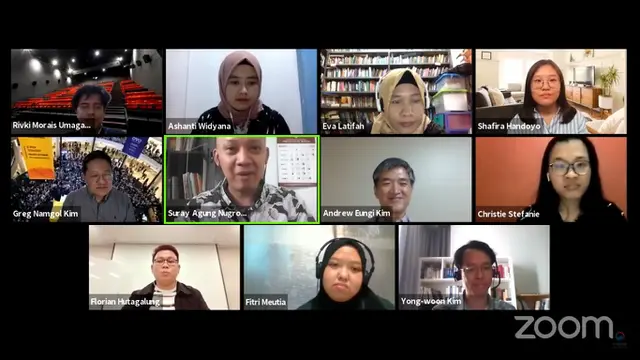 Tangkapan Layar Webinar Hallyu