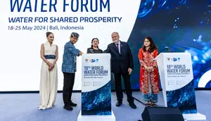 Puan Maharani membuka pameran dan Expo World Water Forum (WWF) atau Forum Air Dunia ke-10. (Foto: Istimewa)