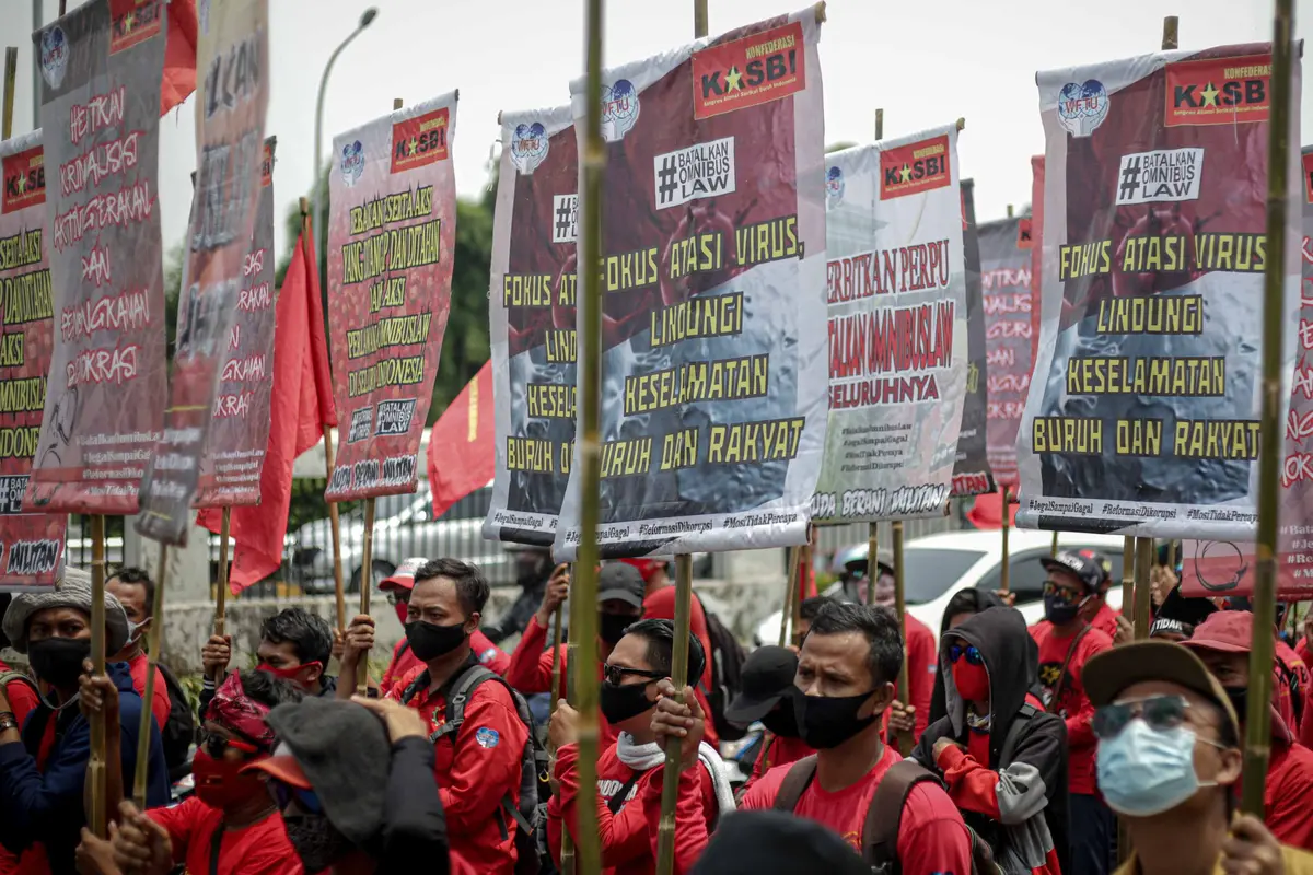 Buruh Demo Lagi di Depan DPR