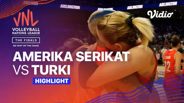 Berita Video, Highlights VNL 2023 Putri antara Amerika Serikat Vs Turki pada Minggu (16/7/2023)