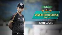 Wawancara ekslusif bersama Joko Susilo, asisten pelatih Arema FC yang menggantikan posisi Aji Santoso yang mundur sebagai pelatih.