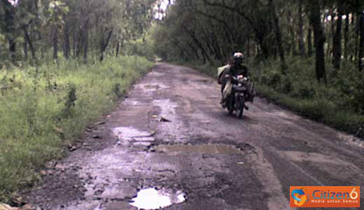 Citizen6, Lamongan:  Jalan yang menghubungkan kecamatan Mantup, Kembangbahu dan Sugio, mengalami kerusakan cukup parah. (Pengirim: LandaxNocturnal Zaen)