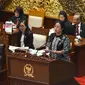 Ketua DPR RI Puan Maharani dalam Rapat Paripurna khusus HUT ke-79 DPR RI di Gedung Nusantara II, Kompleks Parlemen, Senayan, Jakarta, Kamis (29/8/24). Foto : Runi/Andri