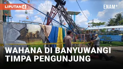 VIDEO: Ngeri! Wahana Permainan Banyuwangi Night Amazing Ambruk dan Lukai Tiga Orang