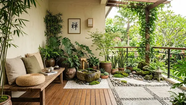 Ide Green Corner di Teras Rumah/AI Generated