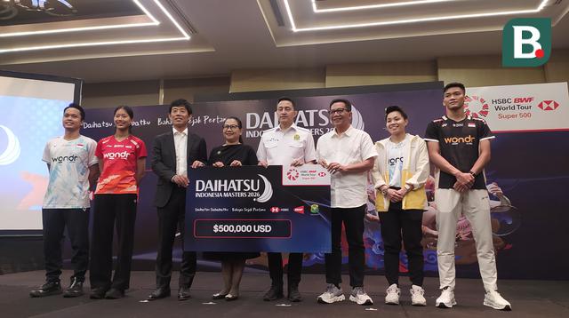 Konferensi pers Daihatsu Indonesia Masters 2026 di Jakarta, Kamis (27/11/2025). (Bola.com/Roby Dian)