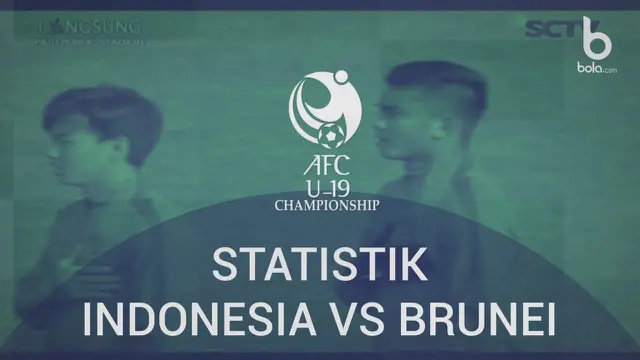 Statistik Timnas Indonesia U-19 Vs Brunei U-19