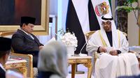Presiden Prabowo Subianto telah melakukan pertemuan bilateral dengan Presiden Persatuan Emirat Arab (PEA), Sheikh Mohamed bin Zayed Al Nahyan (MBZ) (Istimewa)