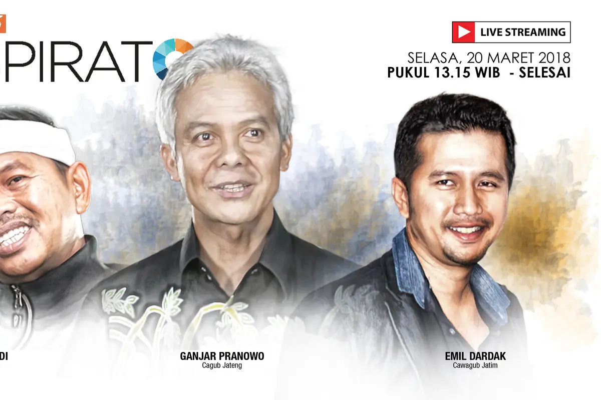 Saksikan Inspirato Bersama Emil Dardak, Dedi Mulyadi, dan Ganjar Pranowo