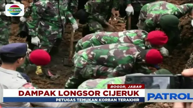 Penemuan jasad Adit menandakan berakhirnya pencarian kelima korban longsor di Cijeruk, Sukabumi, Jawa Barat.