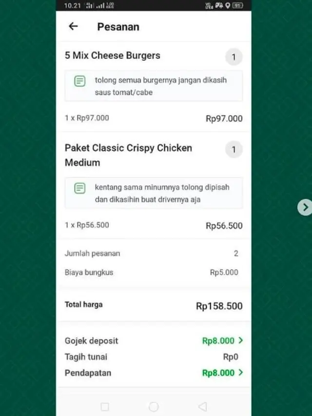 8 Pesan Nyeleneh Pembeli Saat Order Makanan di Ojek Online