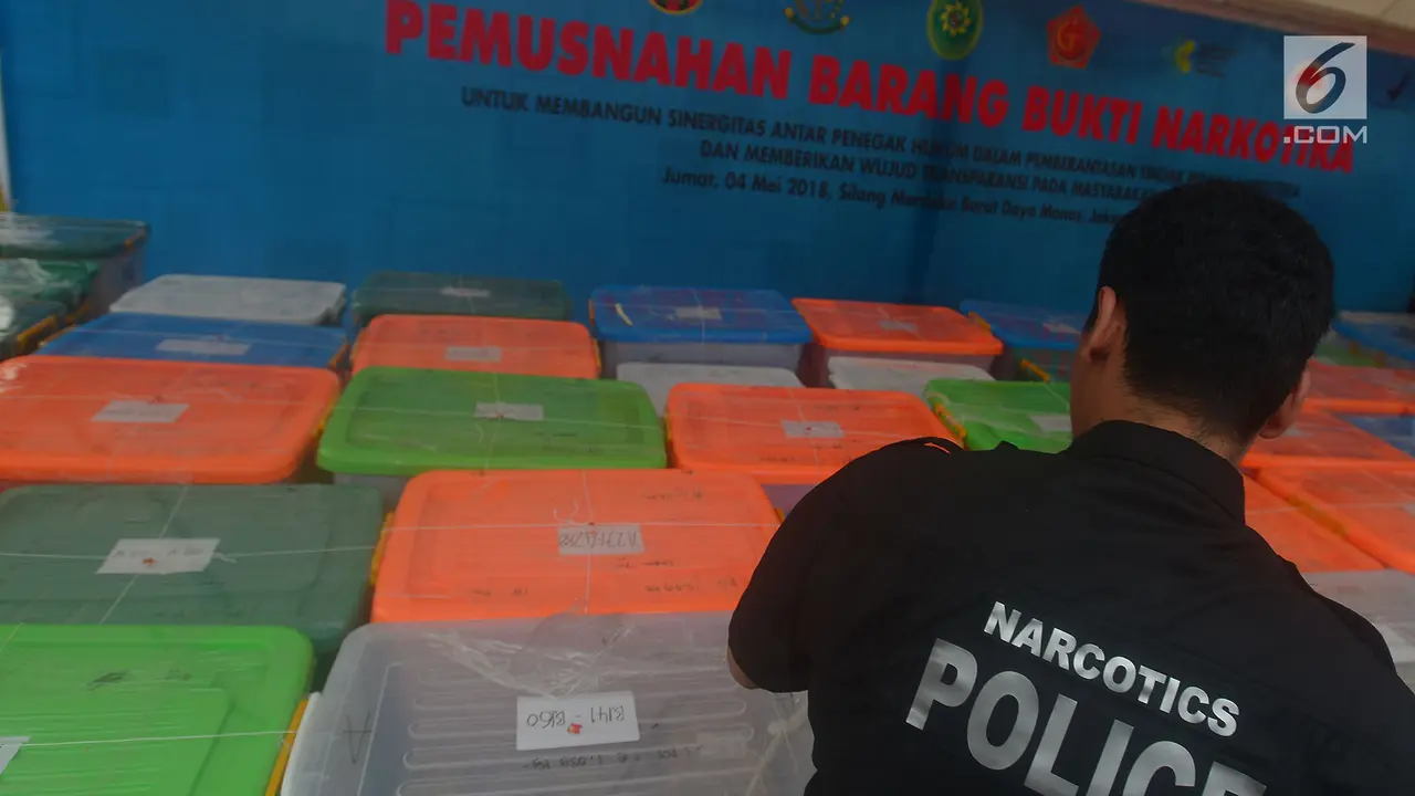 BNN dan Polri Musnahkan Sabu di Monas