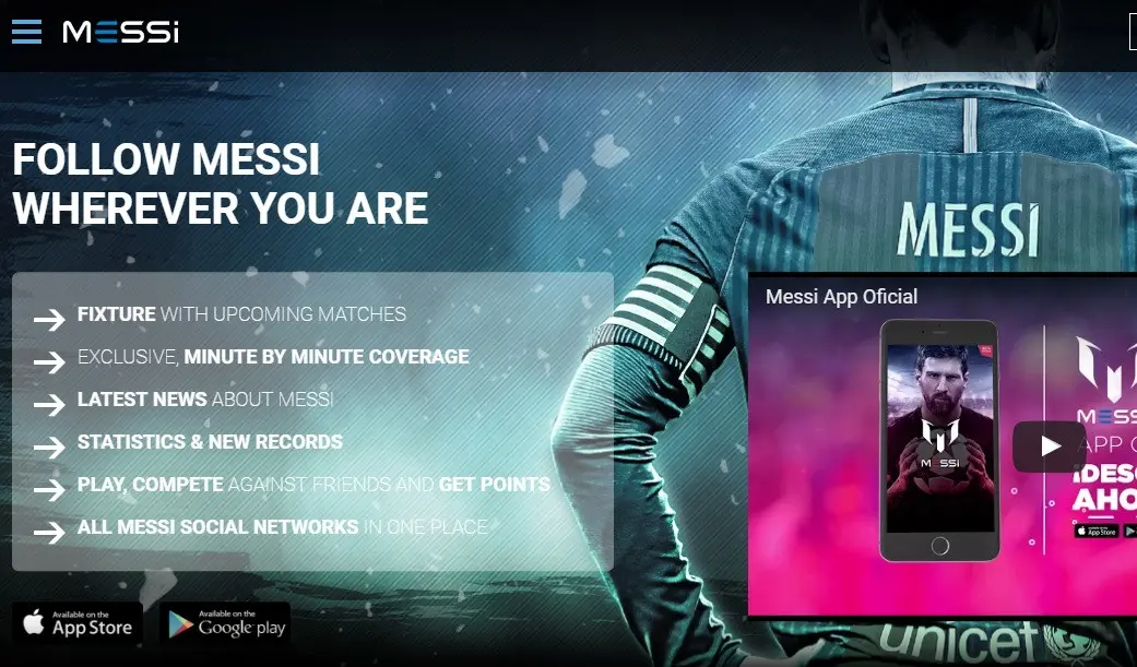 Bintang Barcelona, Lionel Messi merilis website baru bernama Messi.com. (AS). 