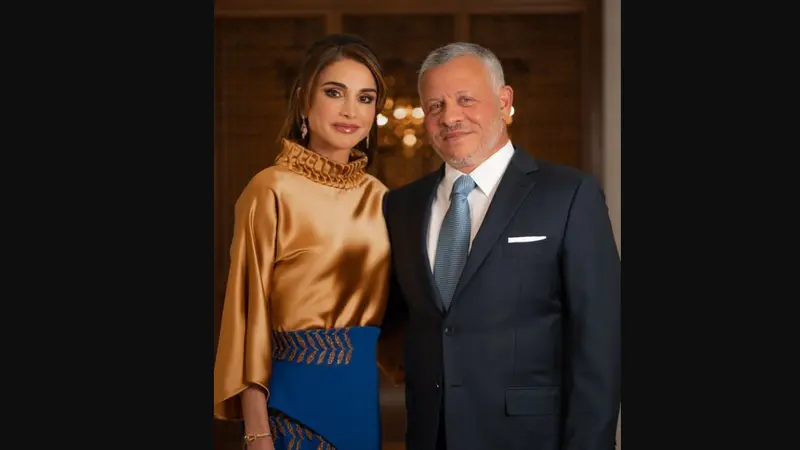Raja Abdullah I dan Ratu Rania dari Yordania.