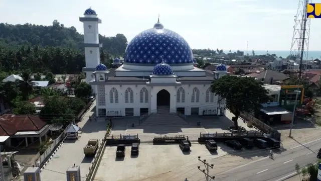 Pembangunan Masjid At-taqarub Kabupaten Pidie Jaya, Provinsi Aceh. (Dok Kementerian PUPR)