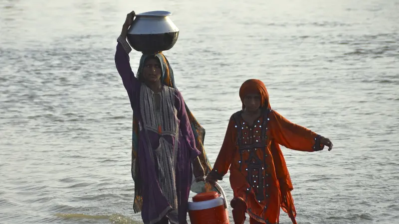 Pemandangan Udara Saat Banjir Parah Rendam Pakistan