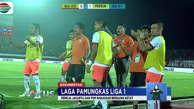 Peluang Persija menjuarai Gojek Liga 1 2018 semakin besar setelah Macan Kemayoran menaklukkan Bali United 2-1 dalam laga ke-33.
