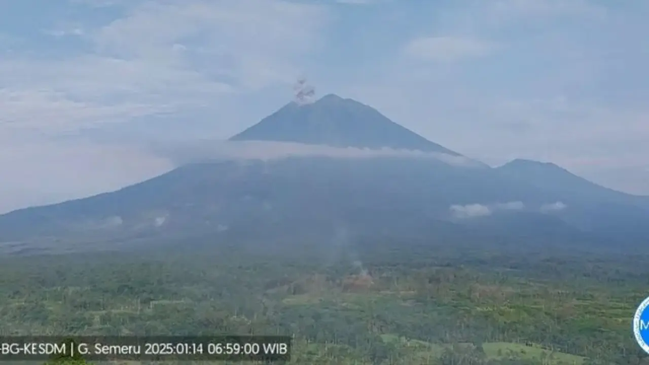 Gunung Semeru kembali erupsi sebanyak enam kali (Istimewa)