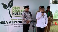 Wakil Presiden (Wapres) Ma'ruf Amin saat menghadiri acara Peringatan Hari Desa Asri Nusantara 2023 di Pangkalan Kerinci, Kabupaten Pelalawan, Provinsi Riau, Senin (20/3/2023). (Dok. Liputan6.com/Delvira Hutabarat)