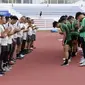 Timnas Indonesia U-22 saat latihan di Stadion Rizal Memorial, Senin pagi (25/11/2019). (Bola.com/M. Iqbal Ichsan)