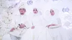 Engku Emran, Laudya Cynthia Bella dan  Engku Aleesya duduk bersama saat prosesi pernikahan. Beberapa selebritas, seperti Zaskia dan Shireen Sungkar serta Irwansyah turut hadir dalam prosesi sakral tersebut. (instagram/noradanish)