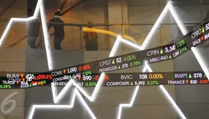 Suasana pergerakan saham di Bursa Efek Indonesia, Jakarta, Jumat (10/2). (Liputan6.com/Angga Yuniar)