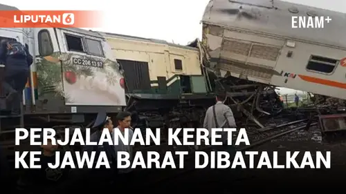 VIDEO: Imbas Tabrakan Kereta Api di Cicalengka, Perjalanan dari Stasiun Senen Dibatalkan