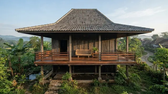 Desain Rumah Kampung Atap Pelana Menghadap Timur Agar Tidak Panas