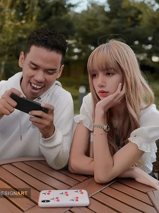 6 Editan Foto Pria Bareng Lisa Blackpink di Tempat Romantis Ini Kocak