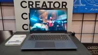 Sederet laptop Asus dipamerkan di acara Asus Indonesia “A Decade of Leadership” di Denpasar, Bali. (Liputan6.com/Giovani Dio Prasasti).