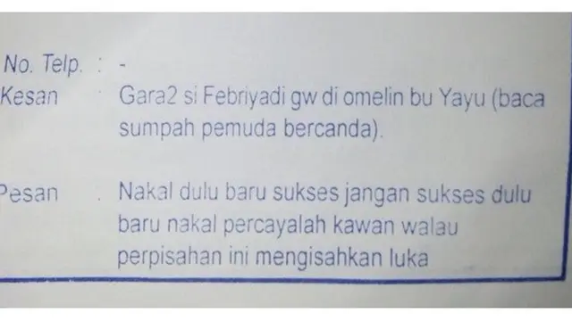 5 Pesan di Buku Tahunan Ini Bikin Tepuk Jidat, Enggak Kepikiran