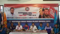 Ketua Umum Konfederasi Serikat Pekerja Seluruh Indonesia (KSPSI) Yorrys Raweyai. (Liputan6.com/Nanda Perdana)
