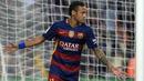 2. Neymar (Barcelona), 75 juta poundsterling, dirinya sering kali dikaitkan dengan Manchester United, selain itu kemungkinan hijrah kian besar usai dirinya terbelit kasus pajak di Spanyol. (AFP/Lluis Gene)
