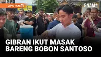 Sambil Hujan-hujanan, Gibran Ikut Masak di Acara Bobon Santoso
