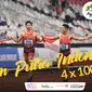 Garuda Kita Asian Games Tim Putra Indonesia Pelari 4x100M (Bola.com/Adreanus Titus)