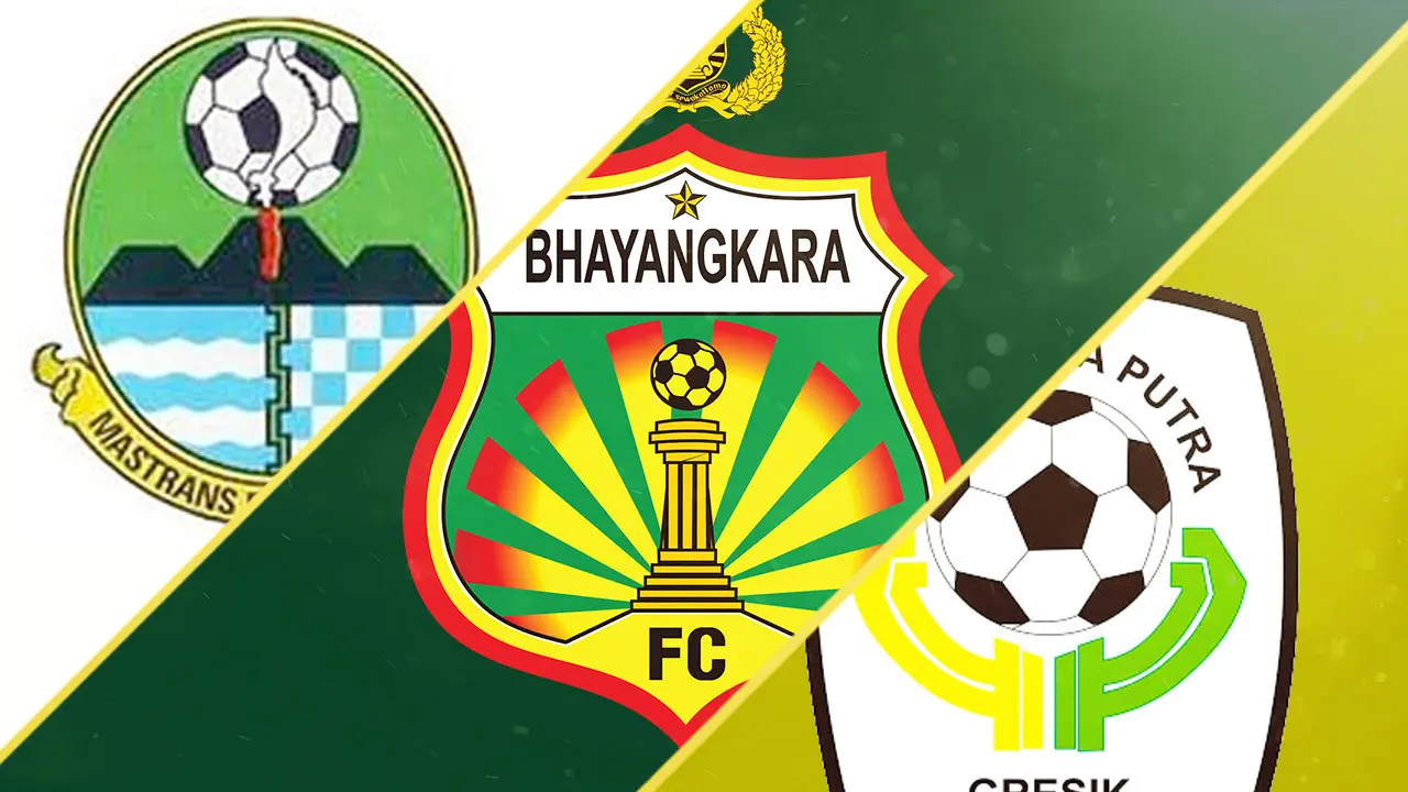 Logo Bandung Raya, Petrokimia Putra, Bhayangkara FC