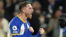 <p>Pemain Brighton and Hove Albion Alexis Mac Allister melakukan selebrasi usai mencetak gol ke gawang Manchester United pada pertandingan sepak bola Liga Inggris di Stadion AMEX, Brighton, Inggris, Kamis (4/5/2023). (AP Photo/Kirsty Wigglesworth)</p>